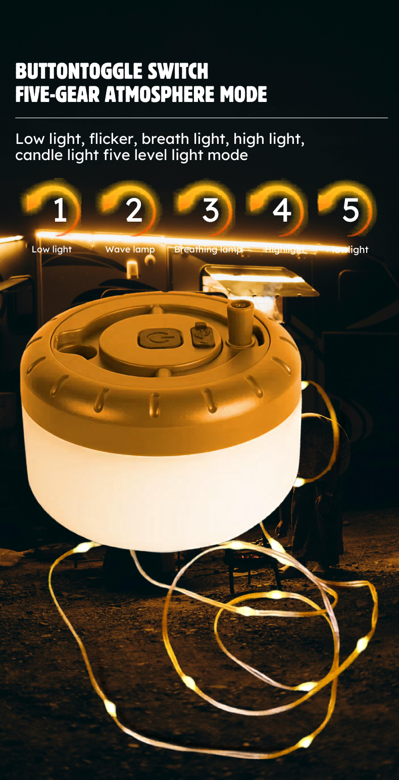 AirGlow Perimeter Model GS10 - Tactical String &amp; Camp Lantern 2-in-1