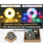 XNoctera AirGlow Model GS10 — 10m Outdoor LED Camping Strip