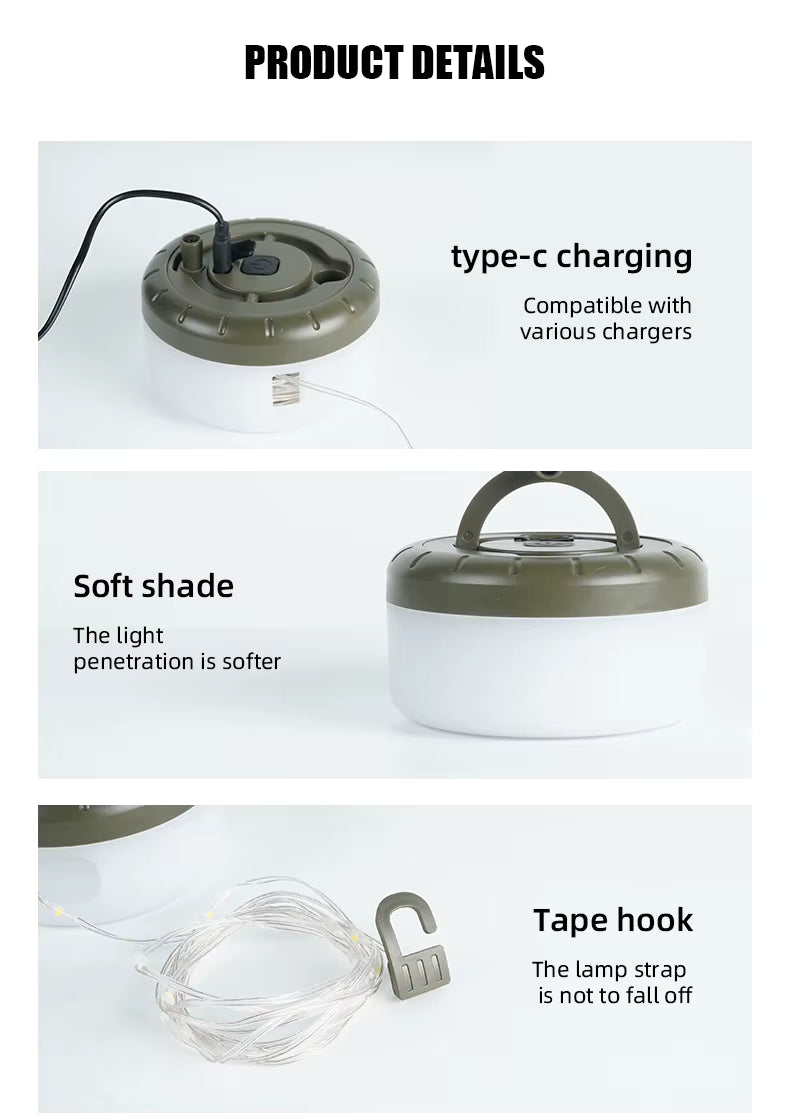 AirGlow Perimeter Model GS10 - Tactical String &amp; Camp Lantern 2-in-1